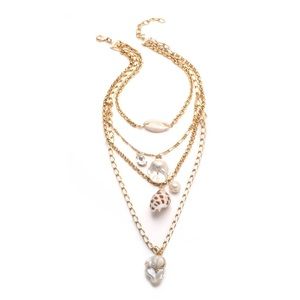 DANNIJO Shell Multi Layer Necklace